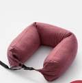 Oreiller japonais à rayures U en forme de cou de voyage