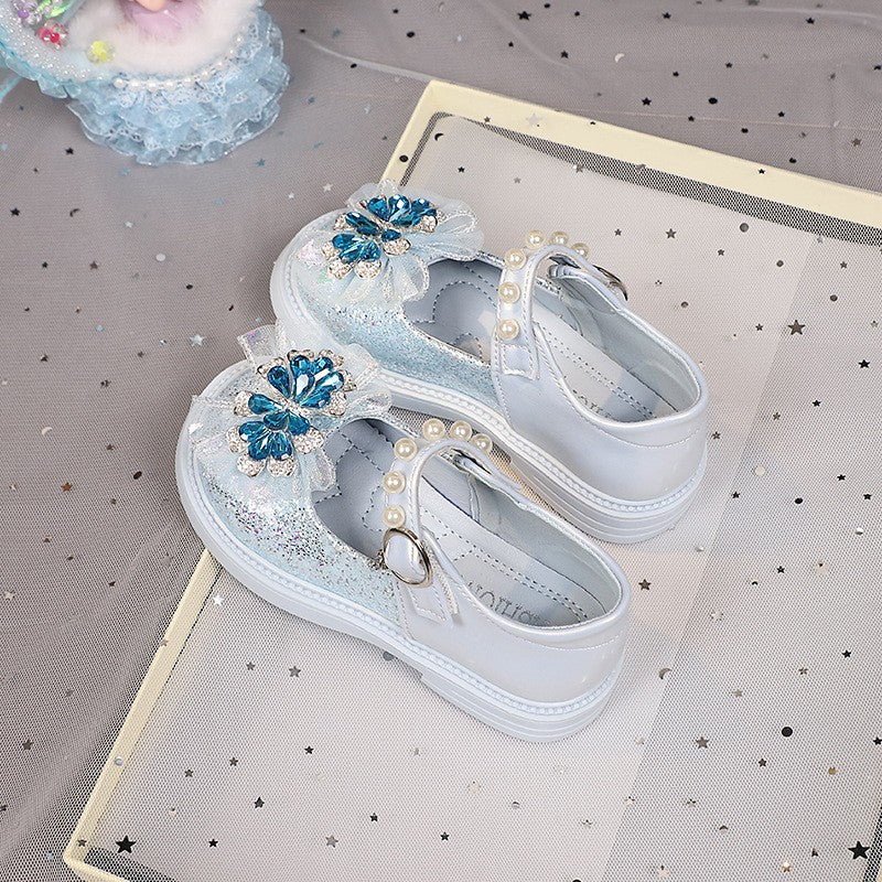 Chaussures en cuir pour filles de printemps et automne