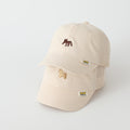 L'été bébé Beige caricature animal brodé Mesh respirant Casquette de baseball est approprié