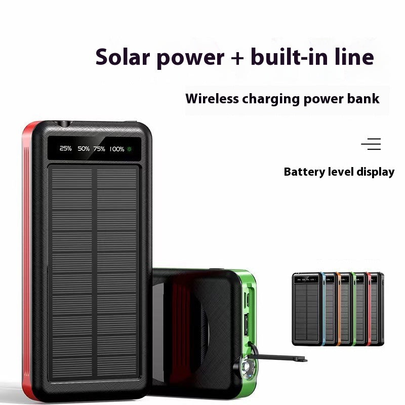 Unité de recharge solaire avec câble portable étanche