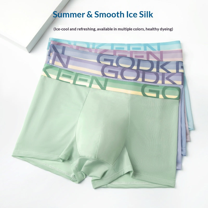 Hommes Cool confortable et respirant Ice-Silk Sous-vêtements pour l'été