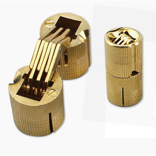 Charnière de porte cachée pliante 180 degrés Parallel Copper Word Charnières Bucket cylindrique Petit