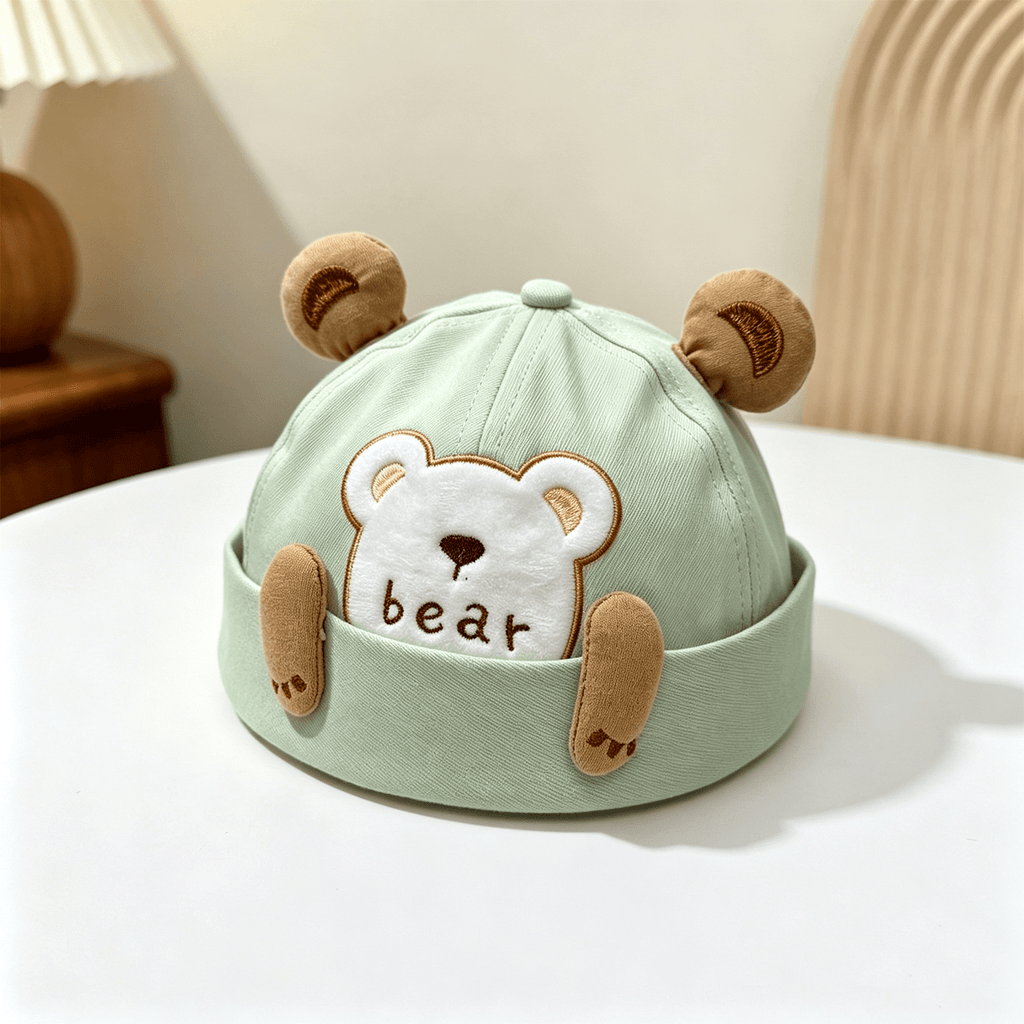Été Garçons et filles en peluche de dessin animé Ours Oreilles tridimensionnelles Ours Soft Top Versatile S