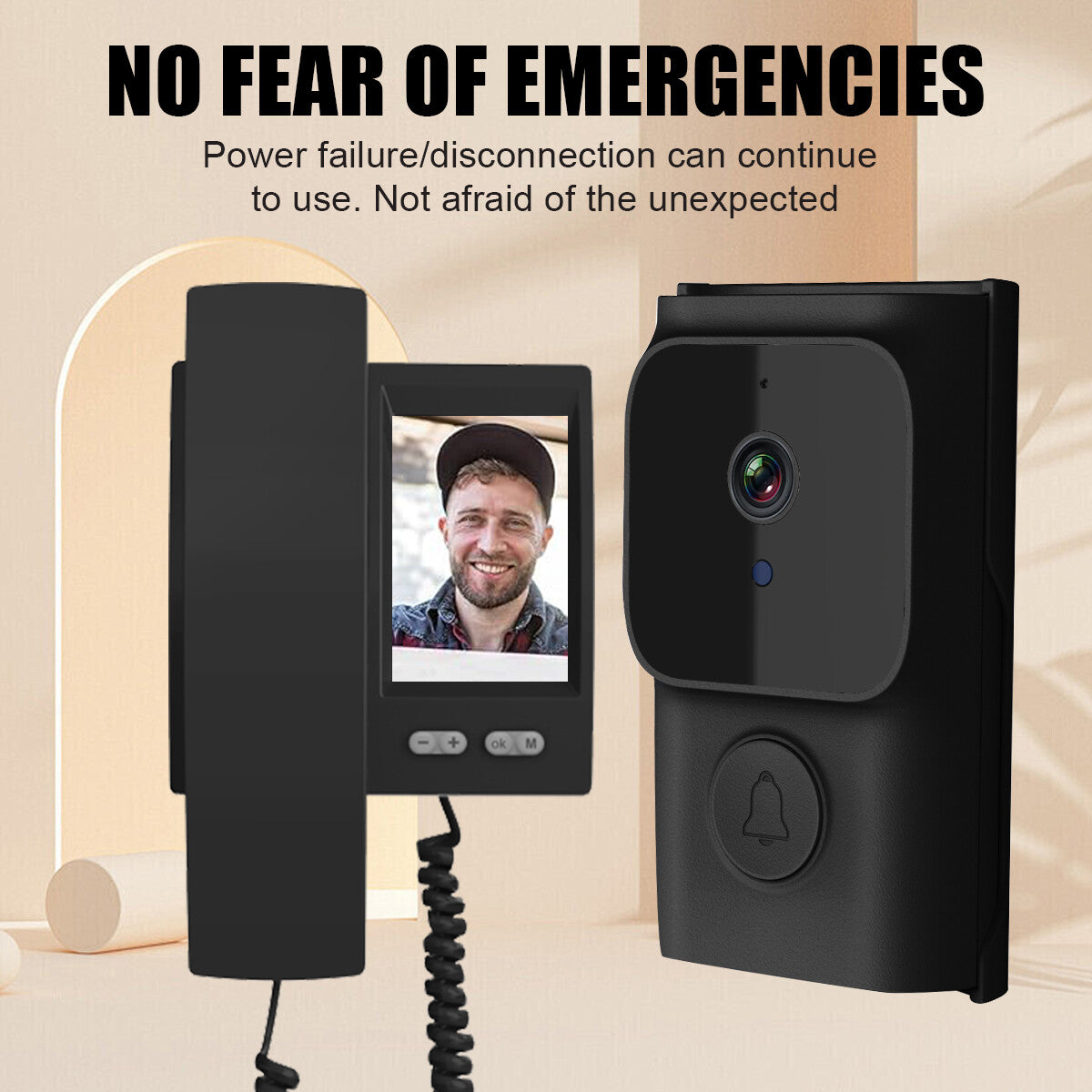 Smart Wireless WiFi Ring Doorbell Sécurité Interphone Caméra Vidéo Porte Bell.