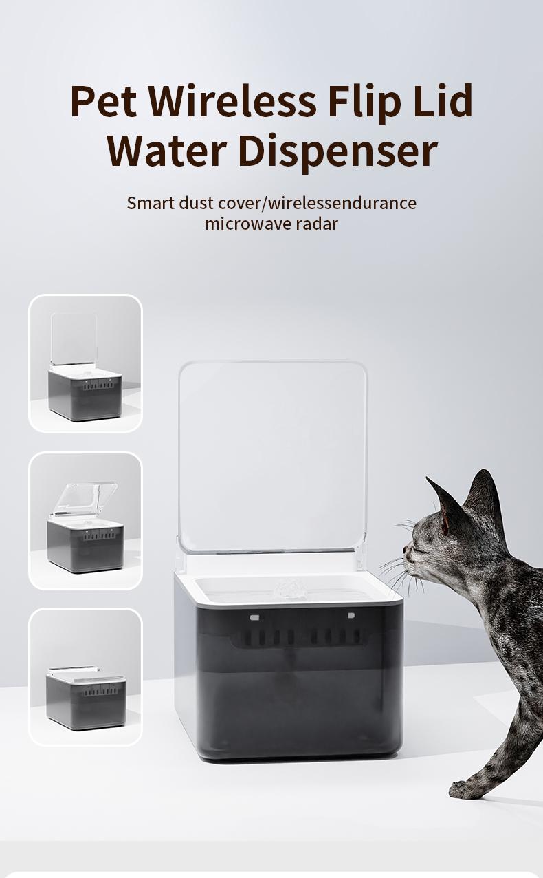 Batterie de recharge sans fil alimentée 304 en acier inoxydable Cat Induction automatique Pet Water Fou