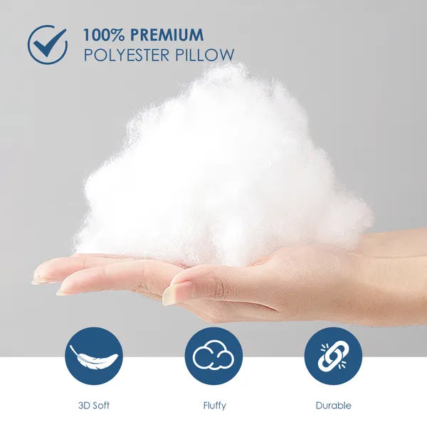 White Square Pillows 2-pack with bubble wrap suitable for bed cushions