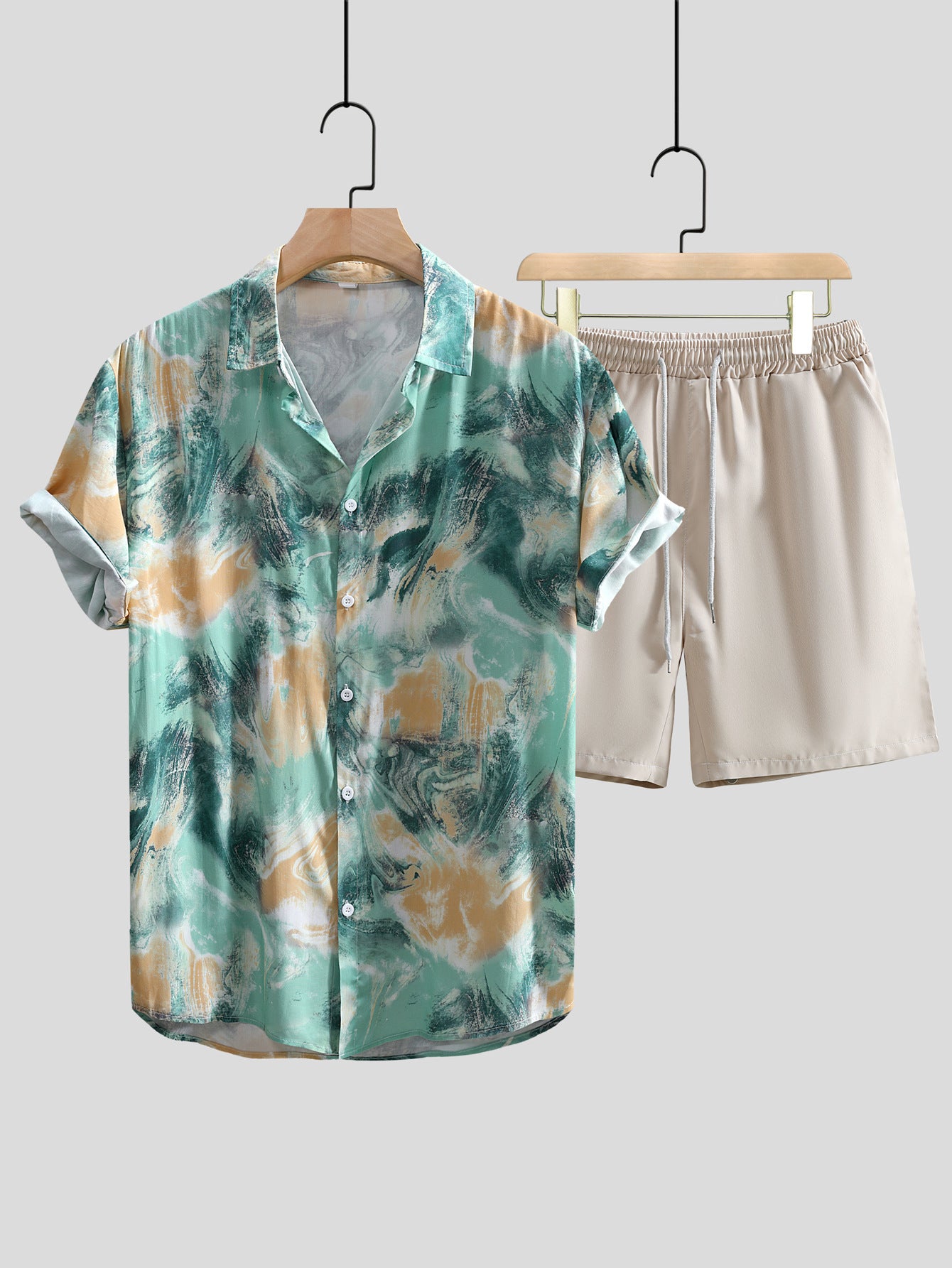 Chemise à manches courtes imprimées pour hommes