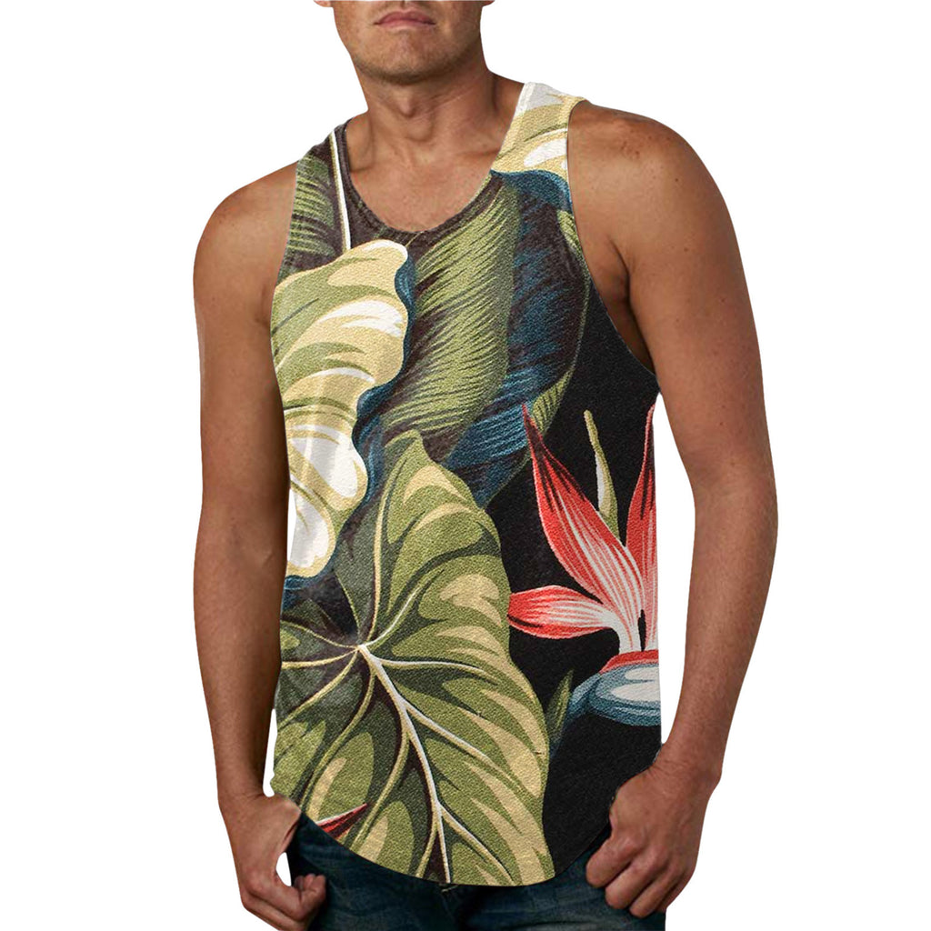 Hommes Arrivée d'été Hawaïen-Imprimer Veste Casual