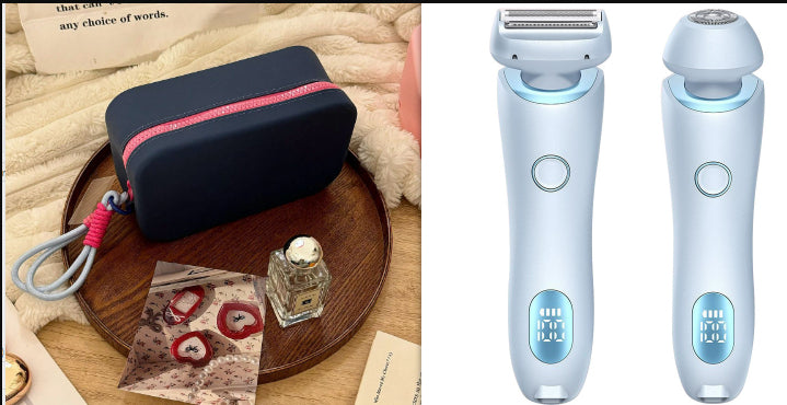 2 En 1 Epilateur Épilatateur USB Comprimeur Rechargeable Femmes Corps Razor Face Jambe Armpit Bik