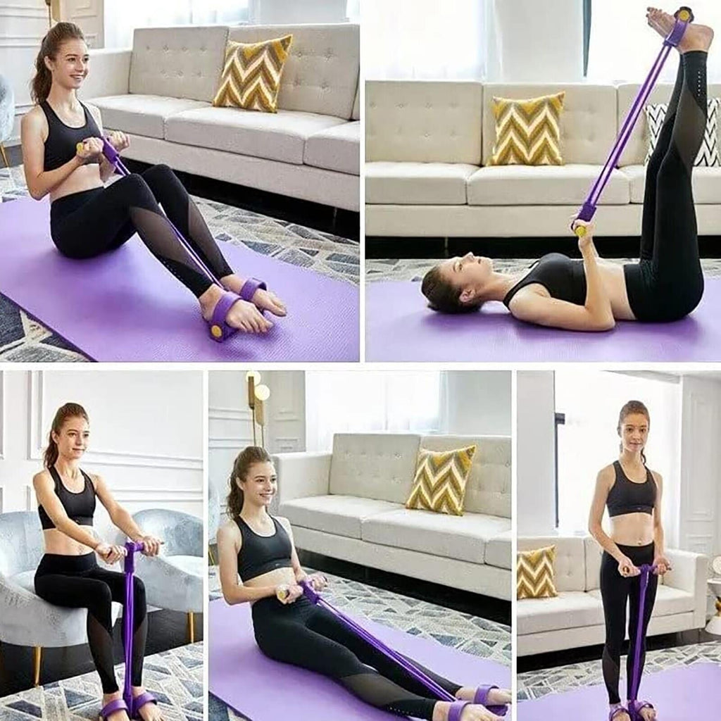 Courroie de tension multi-fonctions 6Tube Gym fitness Pied Pedal Exercise Pull Band Nouveau
