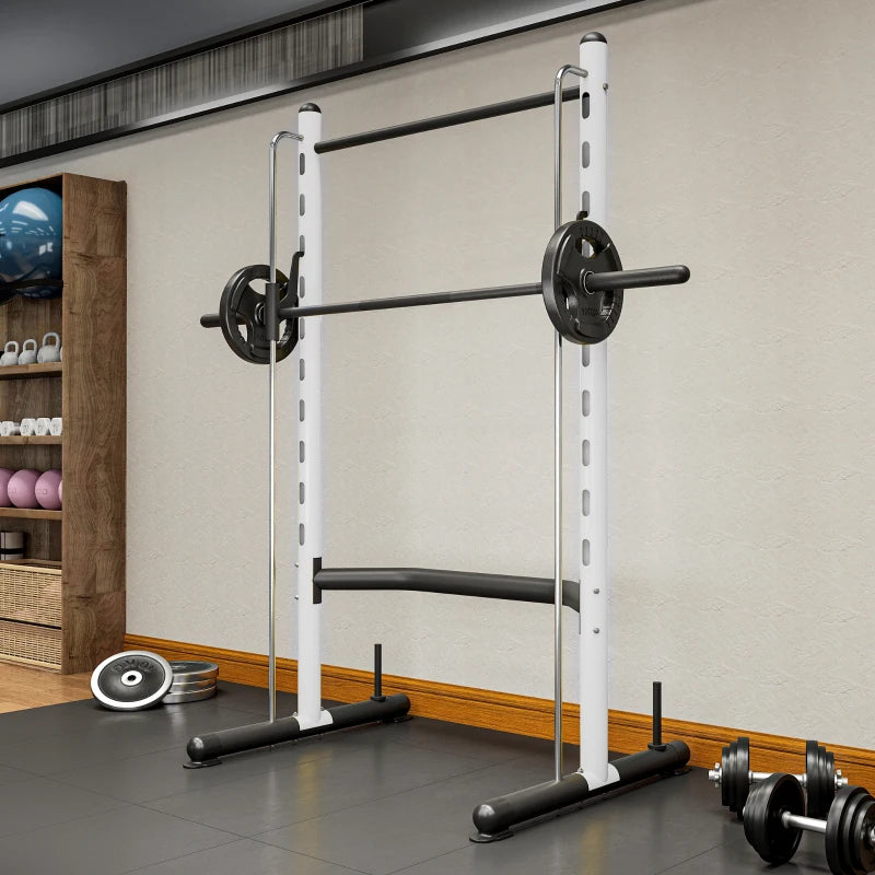 Rack de squat avec barre de traction et barre de Barbell réglable de banc presse multi-fonction poids L