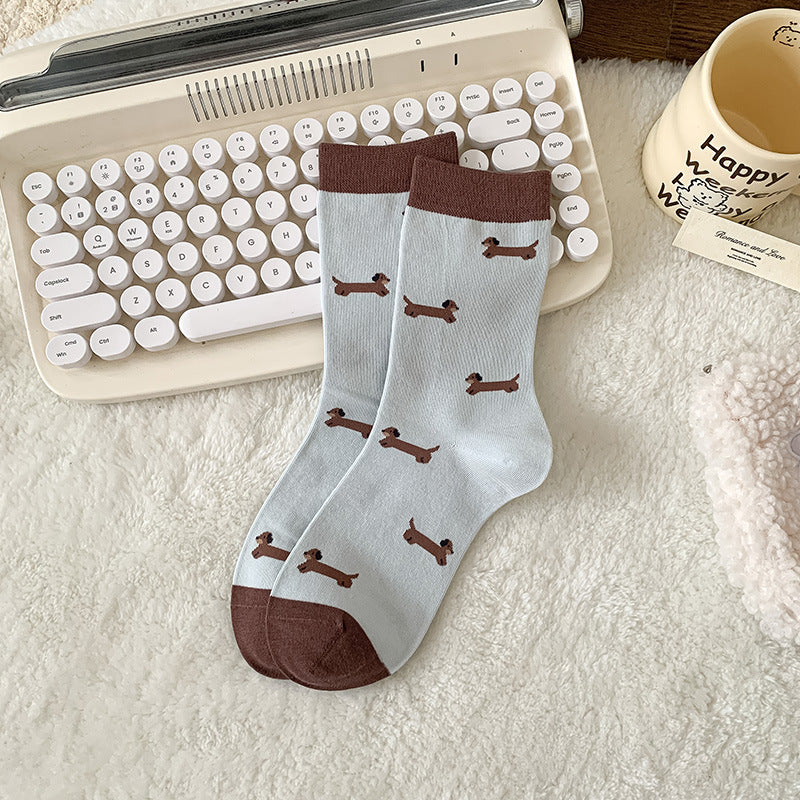 Chaussettes de caricature mi-calf australien Coton sans couture cheville pour les femmes