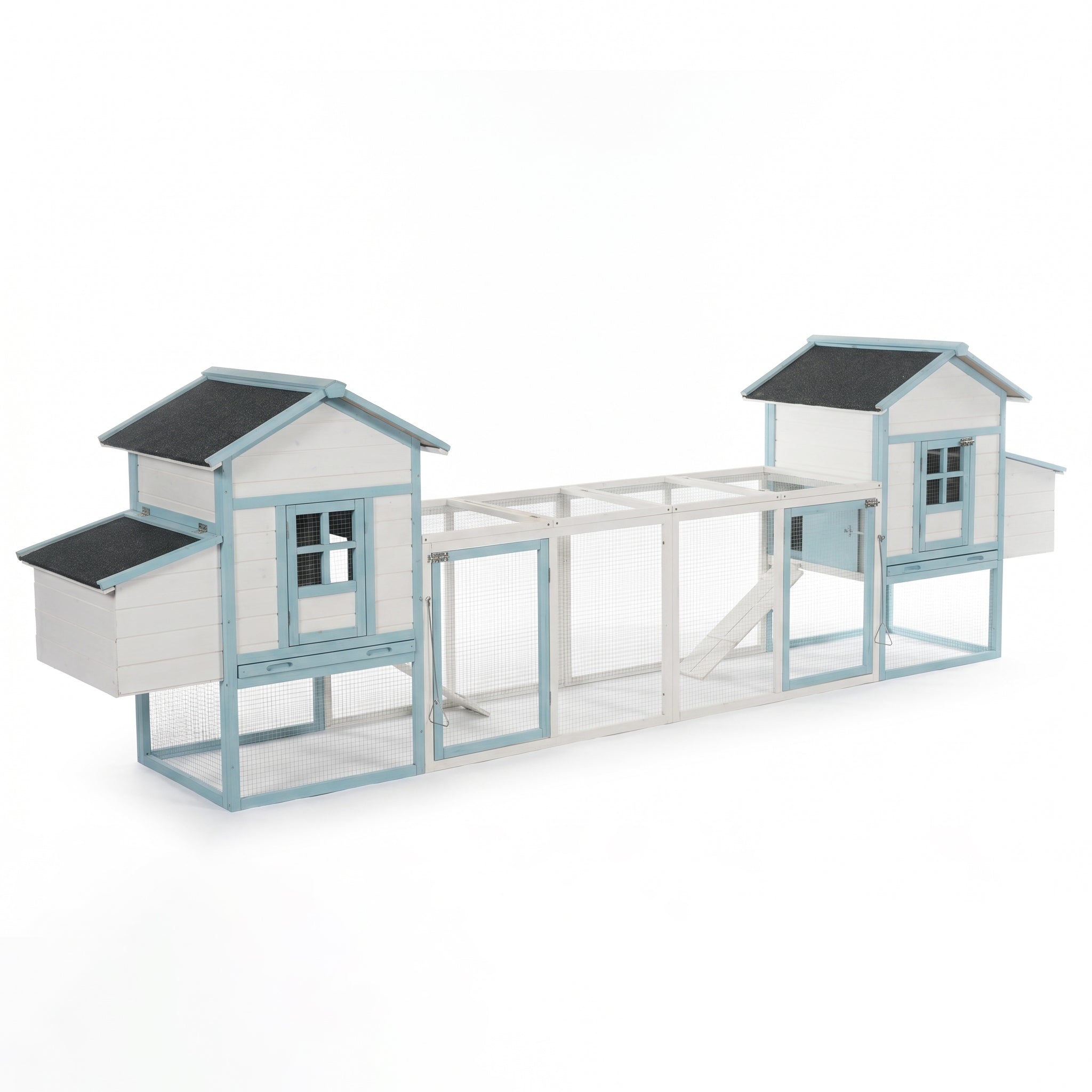 Coop grand poulet en bois avec double boîte de nidification