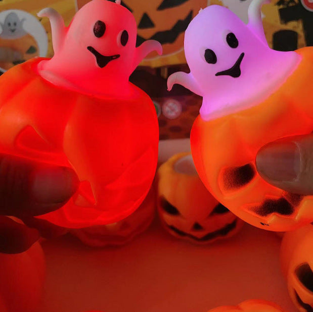Jouet anti-stress de la citrouille de crâne d'Halloween