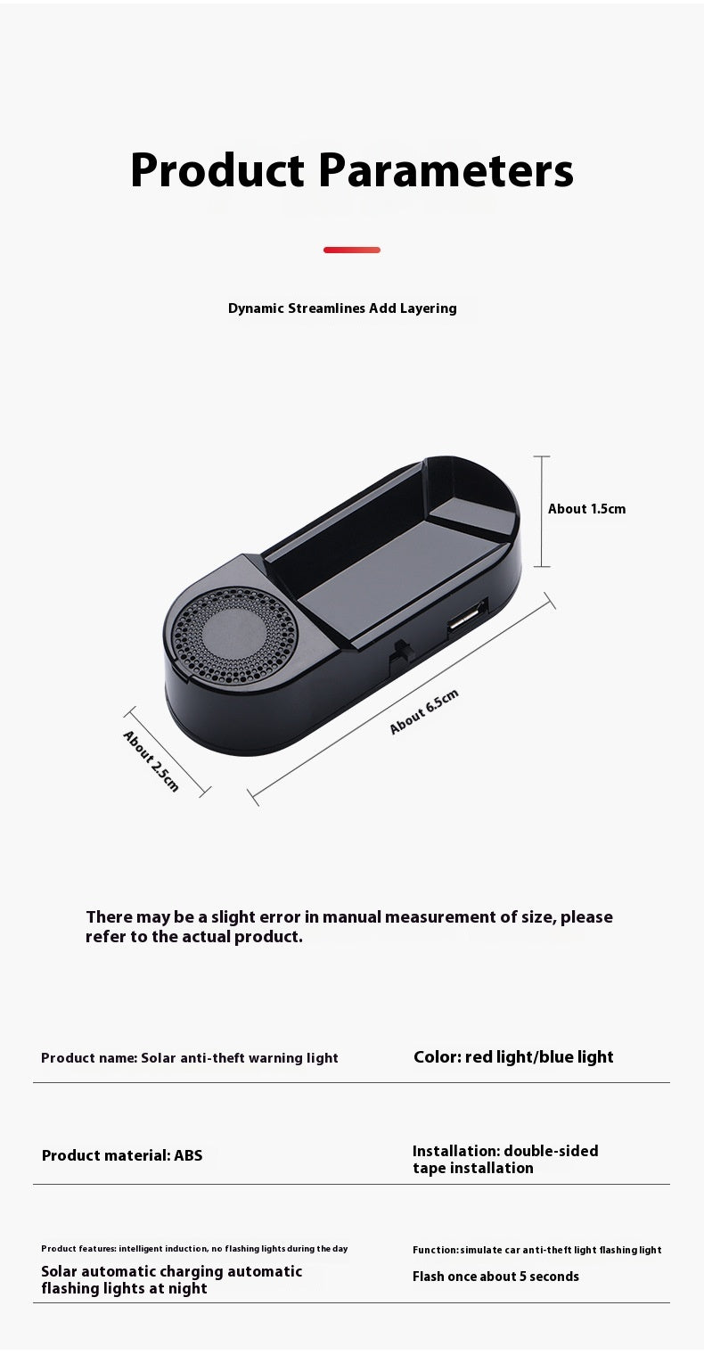 Aromathérapie de lumière d'avertissement solaire automobile