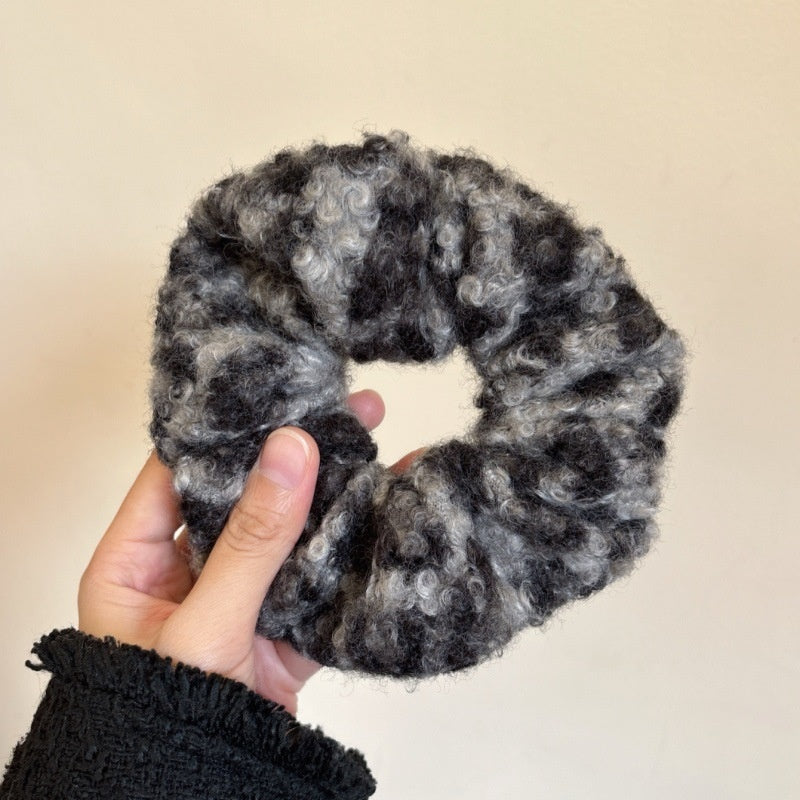 En automne et en hiver en peluche Leopard Bow Balles Clip Tempérament Femme Updo Shark Clip
