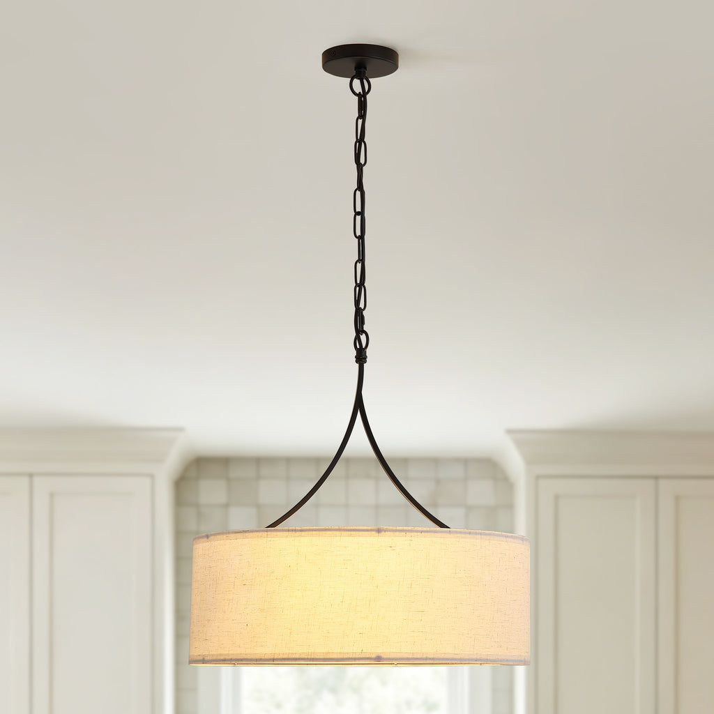 Lumière de pendentif moderne en tissu 3-Light
