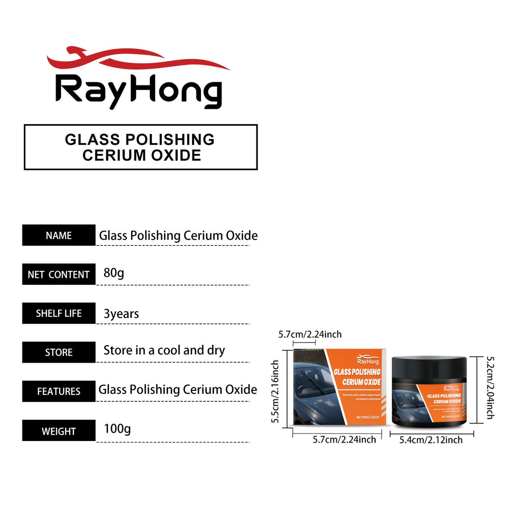 RAYHONG Poudre de polissage de verre automobile