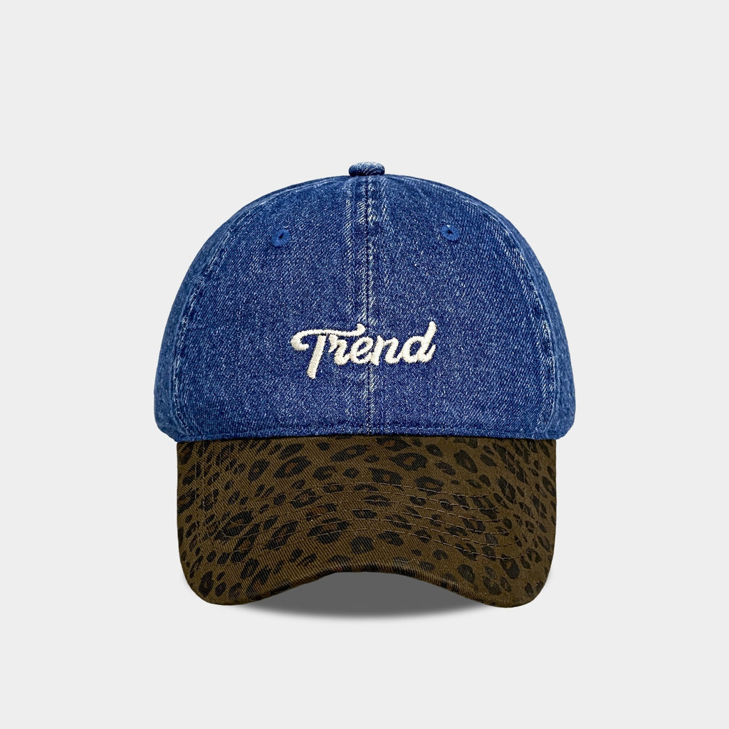 Femmes American-style Leopard Leopard-print Leopard-print Denim Baseball Cap