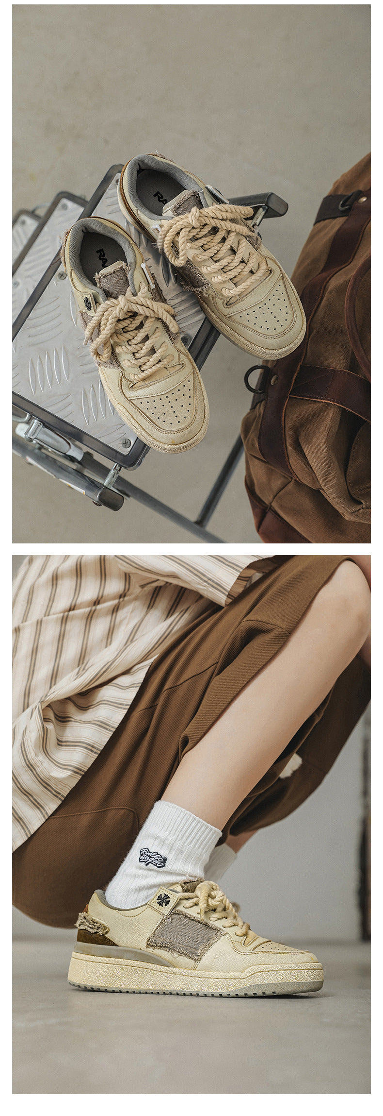 Chaussure de skate vintage couple d'été