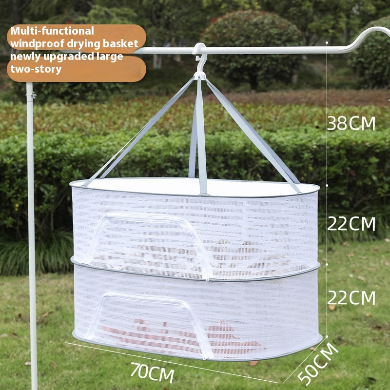 Réseau de suspension Produits secs Artifact Fly Cage Foldable Balcon Les choses de séchage