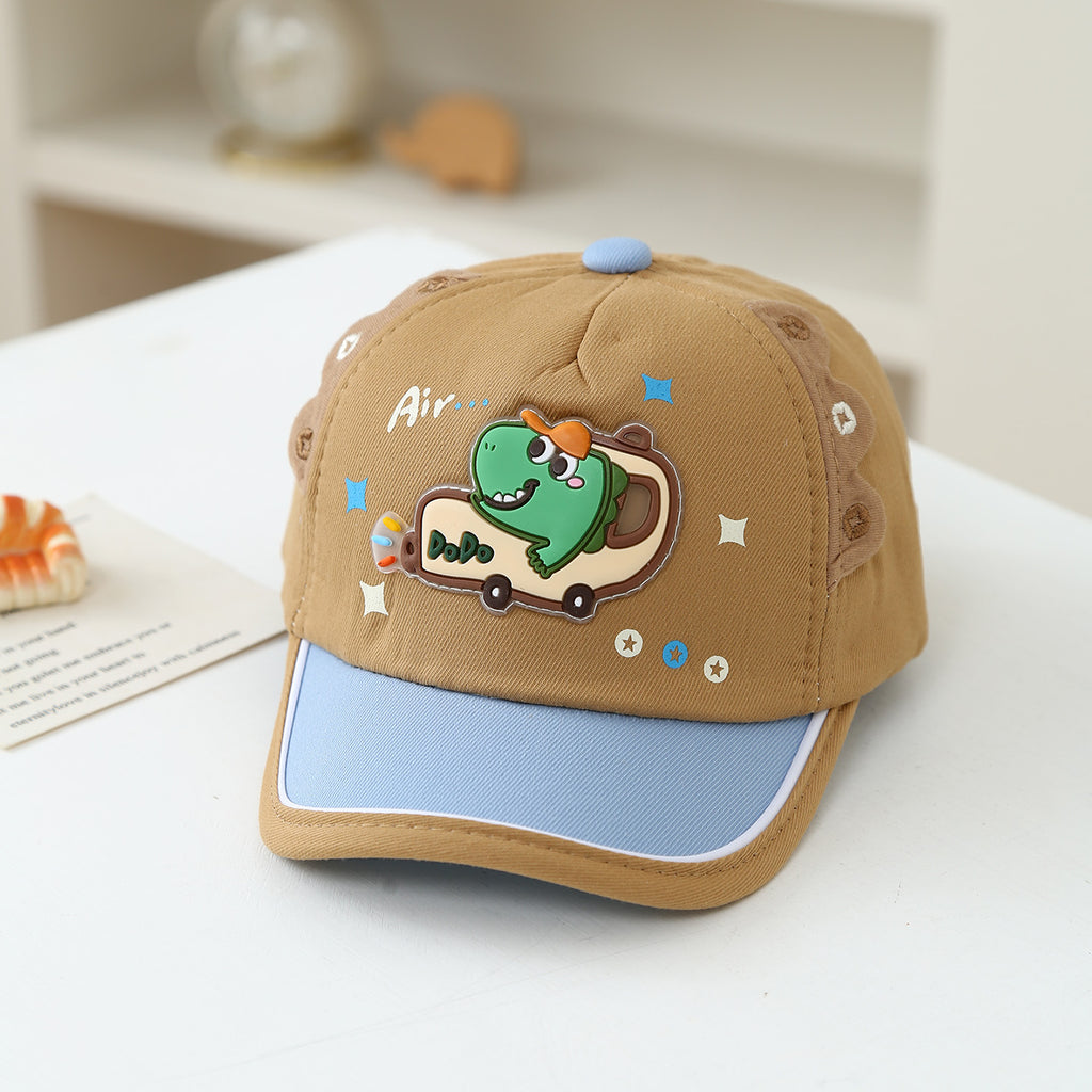 Voiture de dessin animé de style coréen Dinosaur Baby Mute Style Casquette de baseball avec haut doux