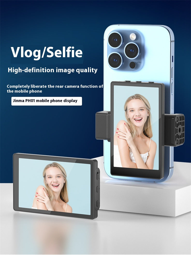 Téléphone mobile Selfie Miroir Affichage écran Aspiration magnétique Clip téléphone