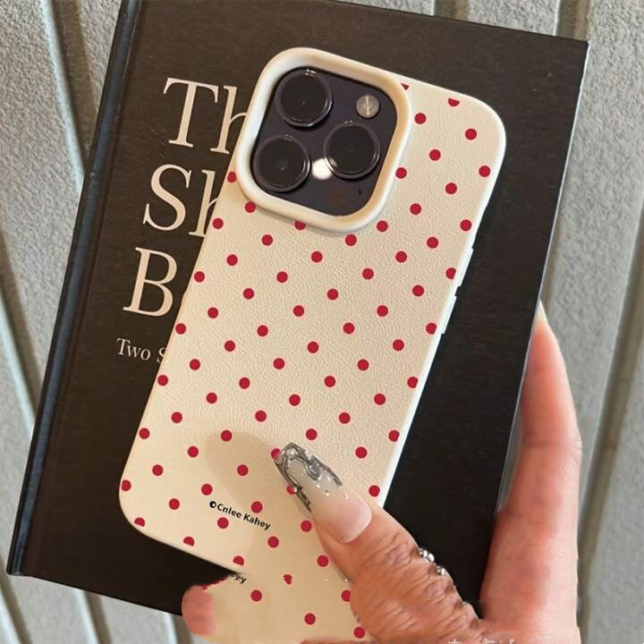 Housse de téléphone Polka Dot Silicone Couverture intégrale du corps