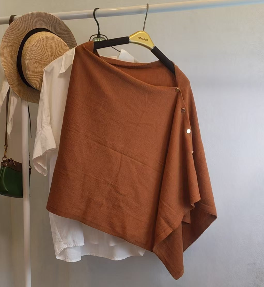 Châle polyvalent Slouchy Knit Vintage Femmes avec un toucher sophistiqué