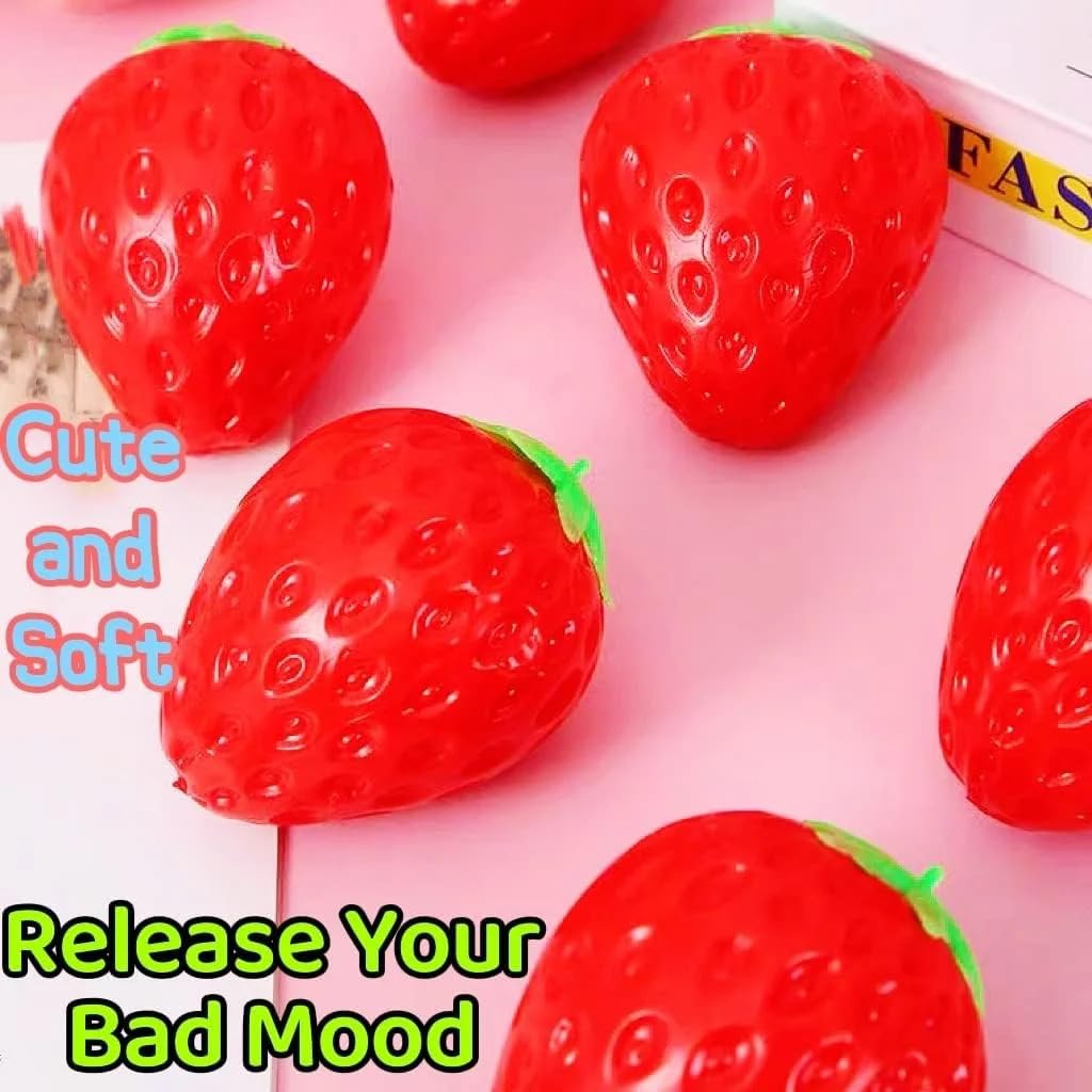 Fraise , Fraise Squishy Sensory Fidget Giant Jumbo Big Lent Rising Stress Ball Squ