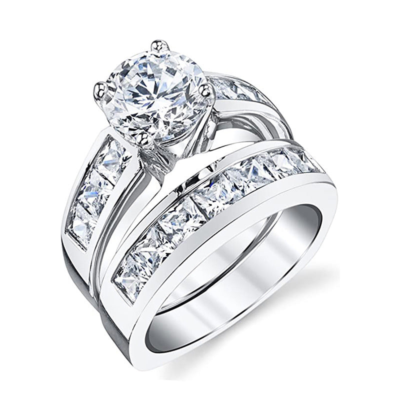 Anneaux de couple façonnables en diamant