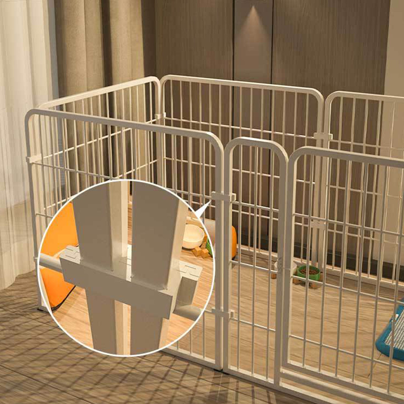 6Panel chien chien chiot Playpen métal intérieur extérieur chien Fence pour petit chien moyen
