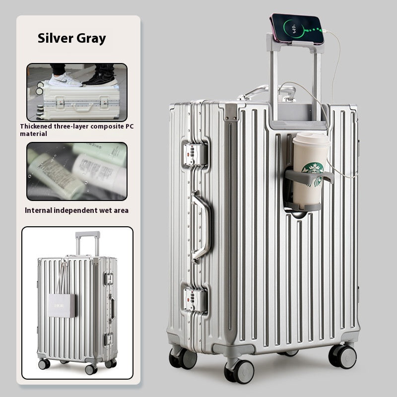 Grande capacité Travel Aluminium Frame Password Bagage