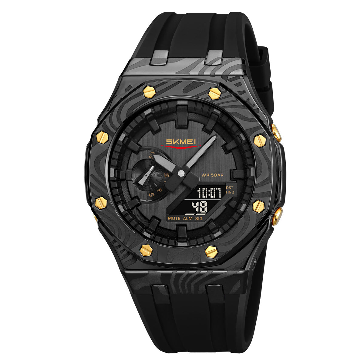 Montre numérique multifonctionnelle étanche pour hommes
