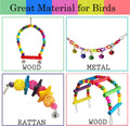 7PC Jouets pour perroquet Accessoires de cage d'oiseau