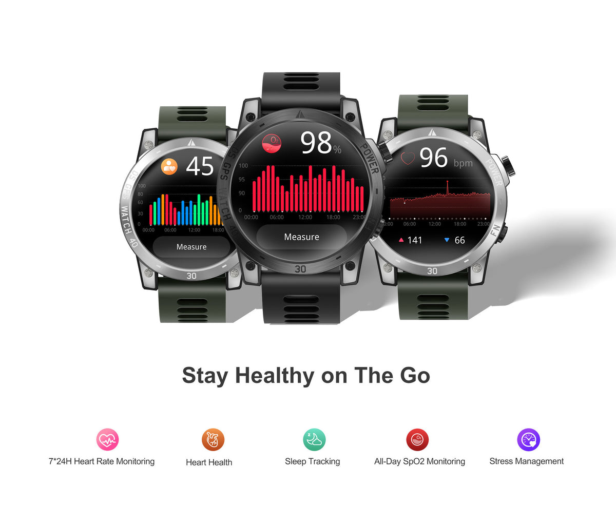 Montre GPS de sport de plein air 143 pouces