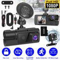 1Pc WiFi FHD 1080P voiture Dash Cam 3 canaux arrière avant caméra de Dash intérieur avec boucle Recordi