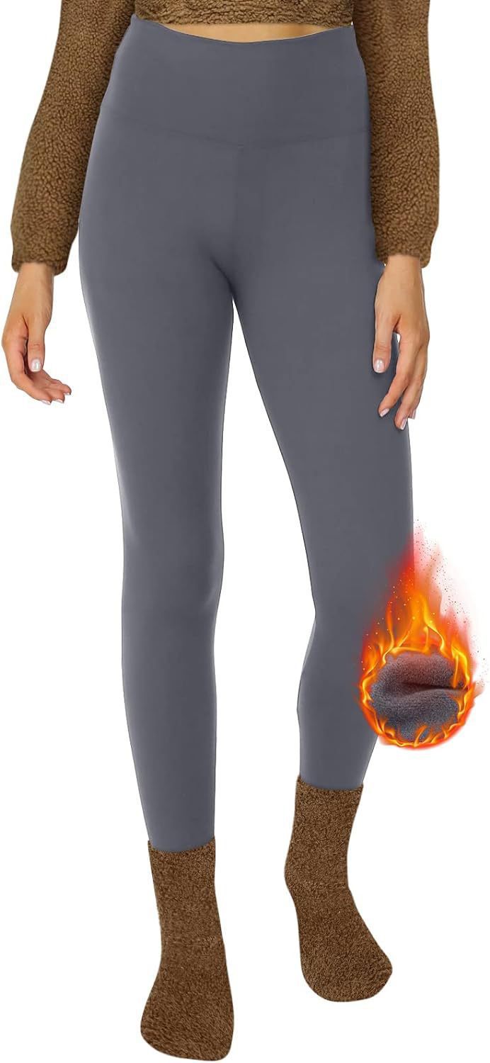 Velours Leggings rembourrés femmes haute taille hiver