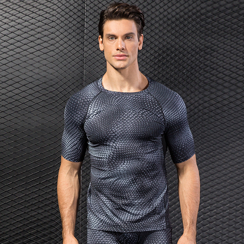 Vêtements de séchage rapide à manches courtes pour hommes Impression 3D