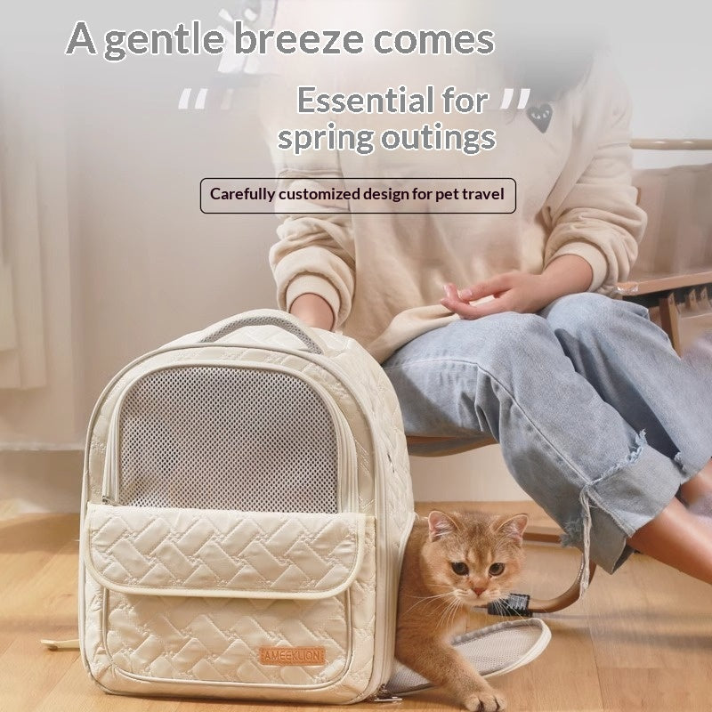 Cat Carrier Space Capsule Sac à Dos Portable Portable Respirant pour animaux de compagnie pour Ou