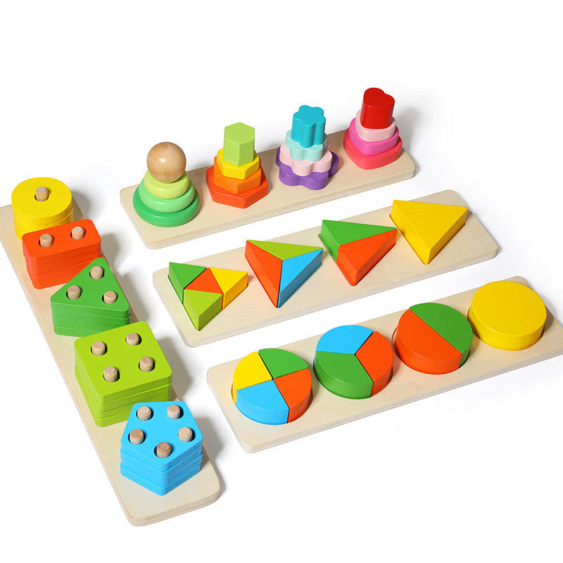 Ensembles d'éducation de la petite enfance de colonne Baby Geometric Intelligence Conseil de la forme