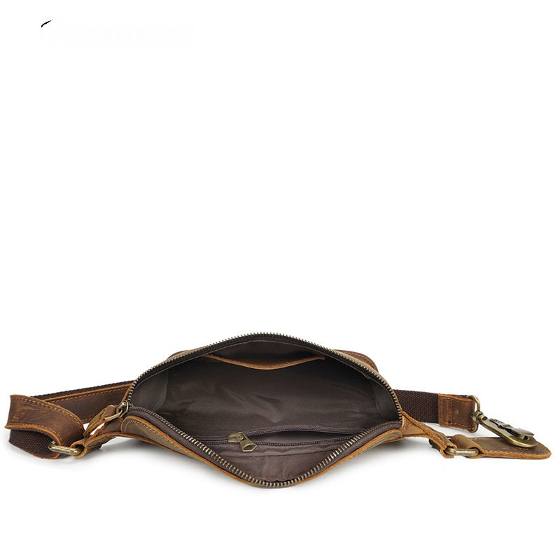 Vieux sac en cuir fait main