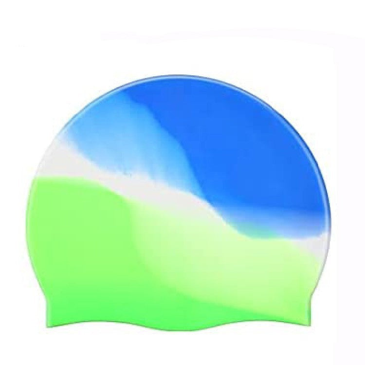 Silicone Cap de natation Gradient Blocage de couleur Imperméable Impression