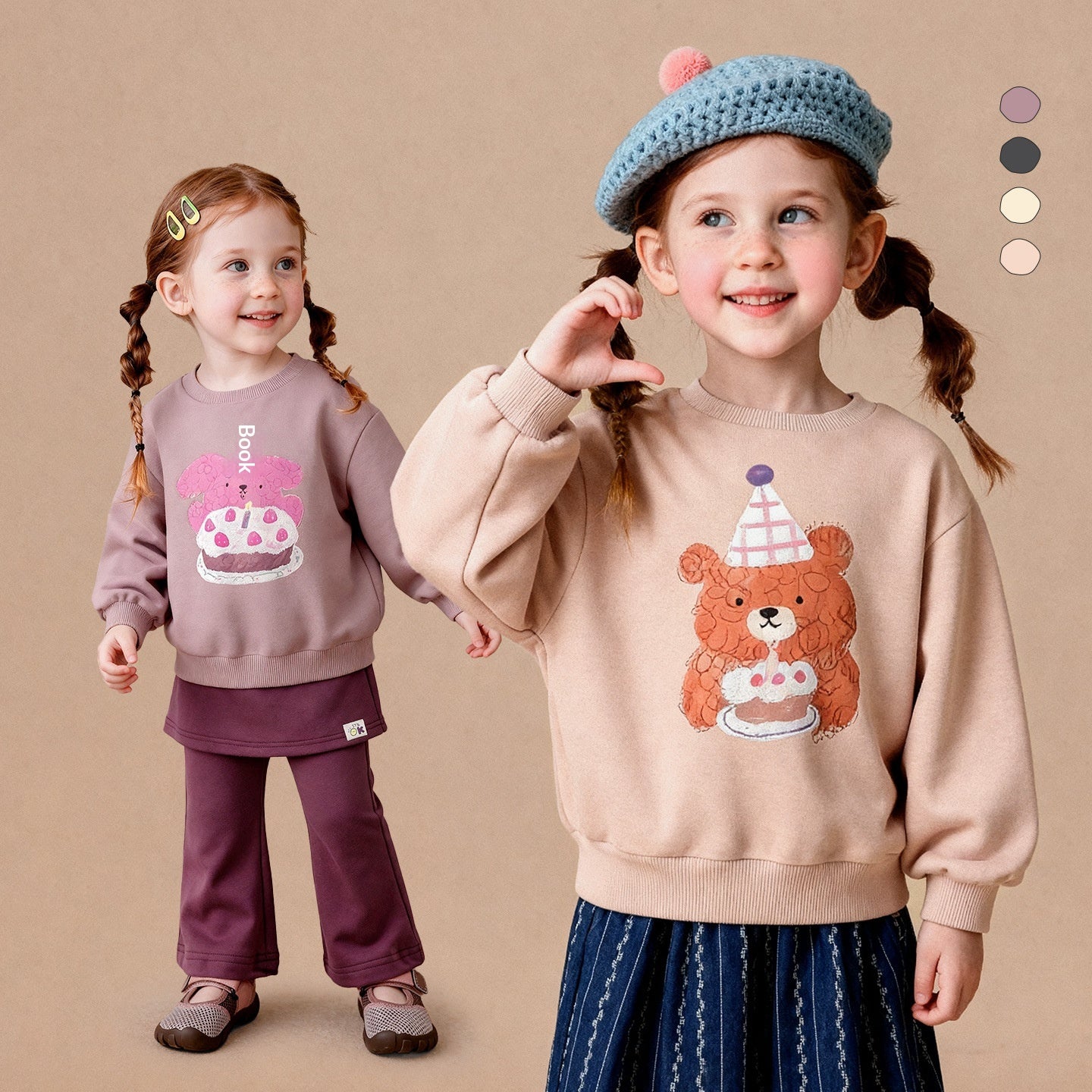 Cartoon-print Confortable Skin-friendly Simple Top Everyday