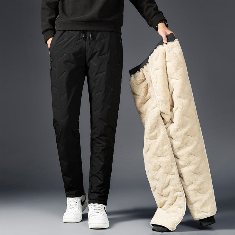Pantalon en coton rembourré homme avec cachemire