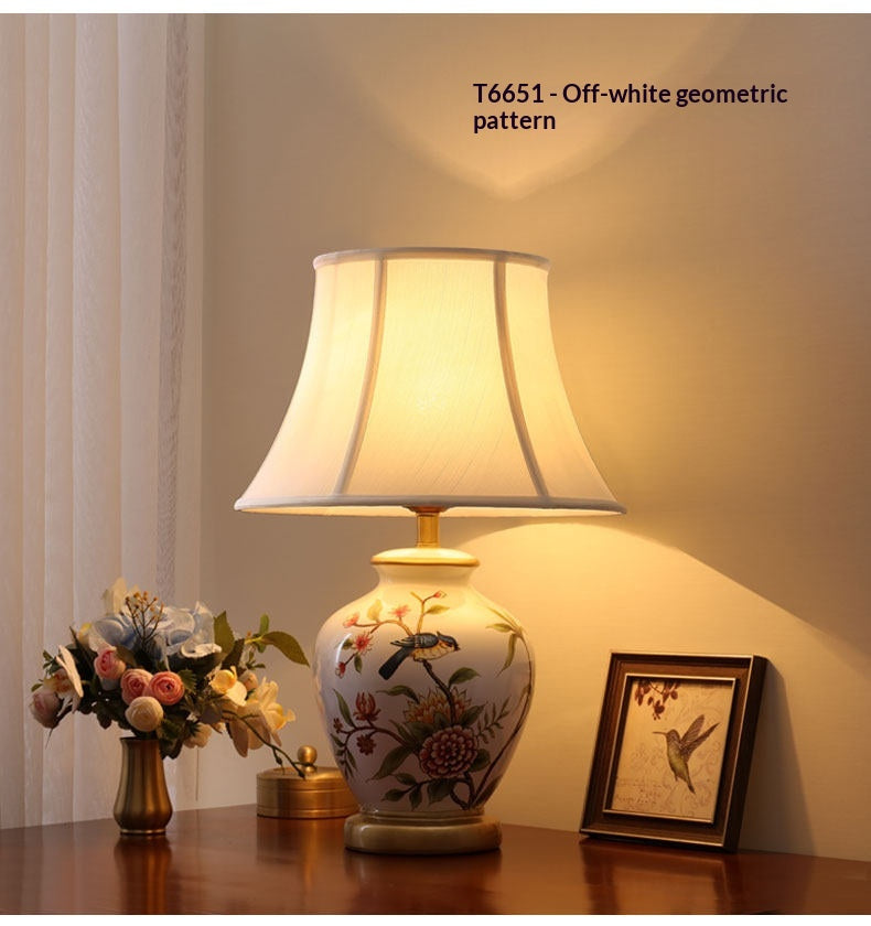 Lampe de table de chevet moderne Minimalist de style américain personnalisée pour la chambre