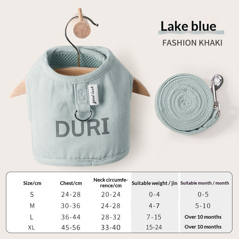 PrintempsÉté Respirant Denim Pet laisse