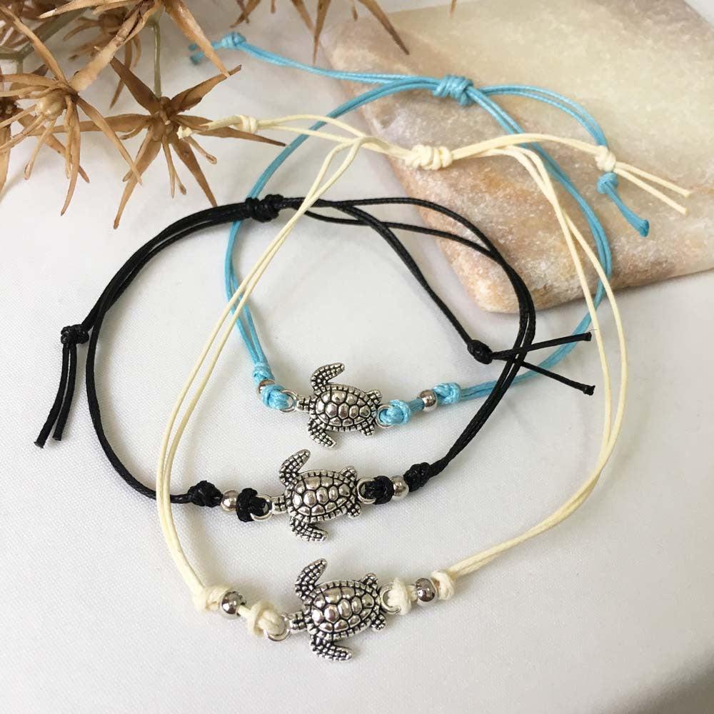 Pendentif de tortue à corde tressée à la mode pour les femmes