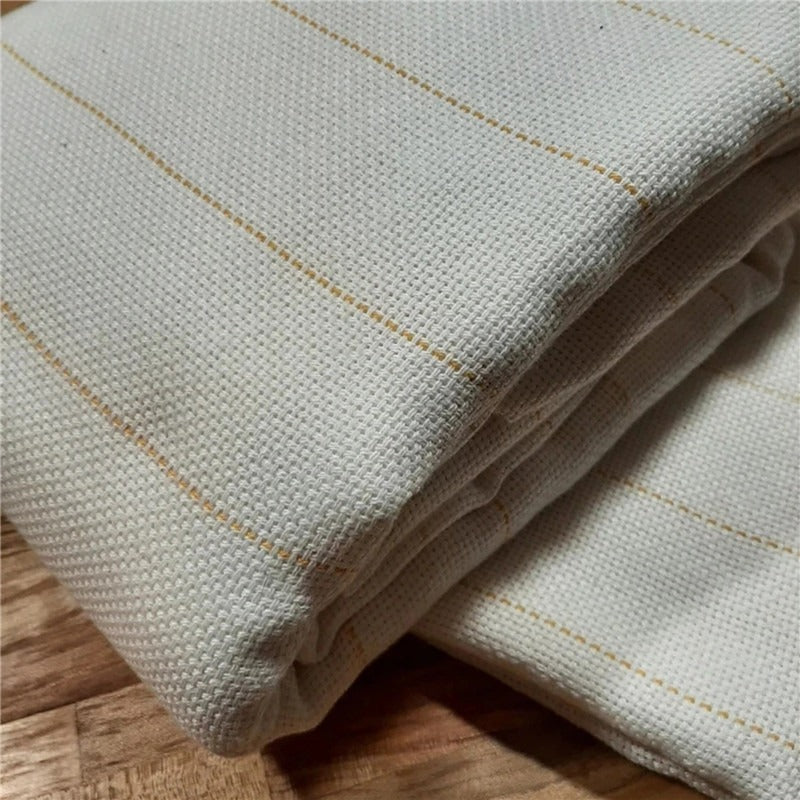 Broderie de poke à la main Tissu de tapis de fil jaune Substrat