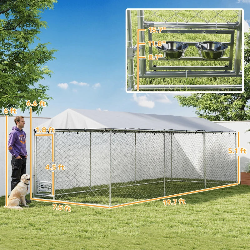 Dog Kennel Outdoor Dog Run Waterproof UV-Resist Cover Lockable Door Ajustable Bols 20 X
